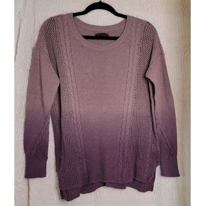 American Eagle oversized 2 tone ombre purple knitted stitch sweater size Small